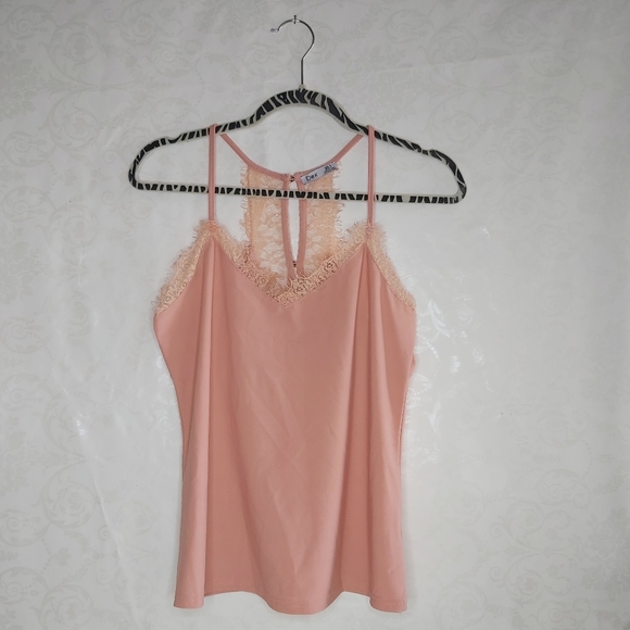 Dex Tops - 2/ $15 Dex Lingerie Raw Edge Lace Camisole y2k